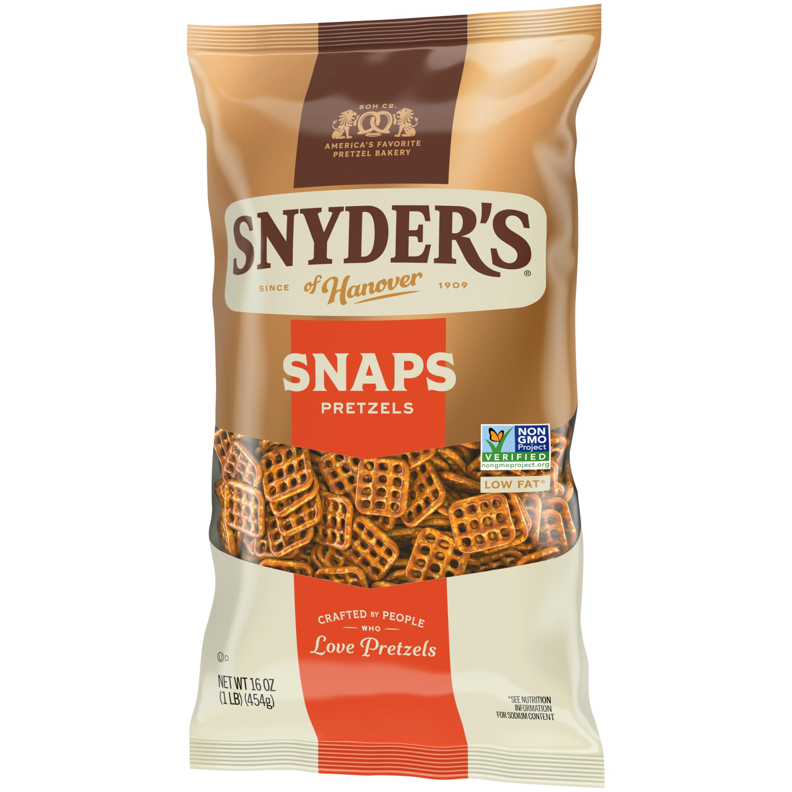 Snyder's of Hanover Snaps Pretzels family-size bag invites sharing.