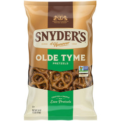 Snyder's of Hanover Old Tyme Pretzels 16oz bag, perfect for sharing at gatherings.