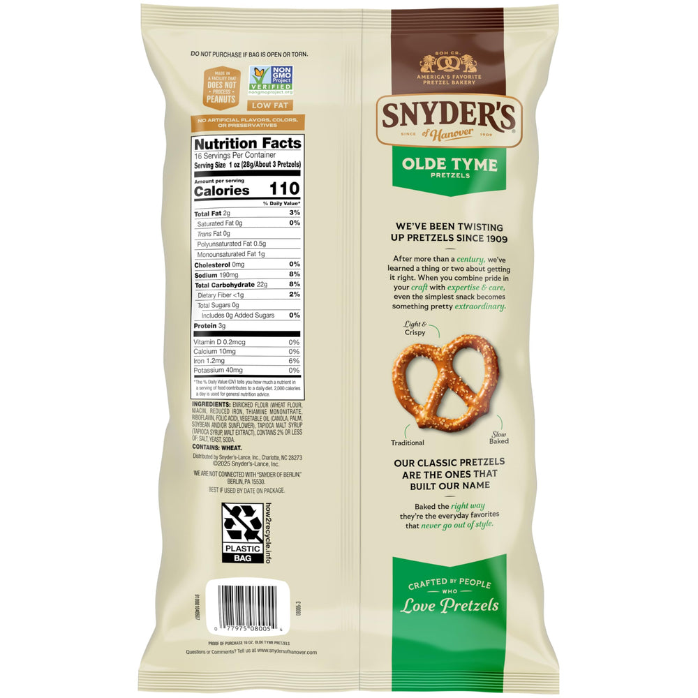 Snyder's Old Tyme Pretzels on a snack board, ideal party nibble.