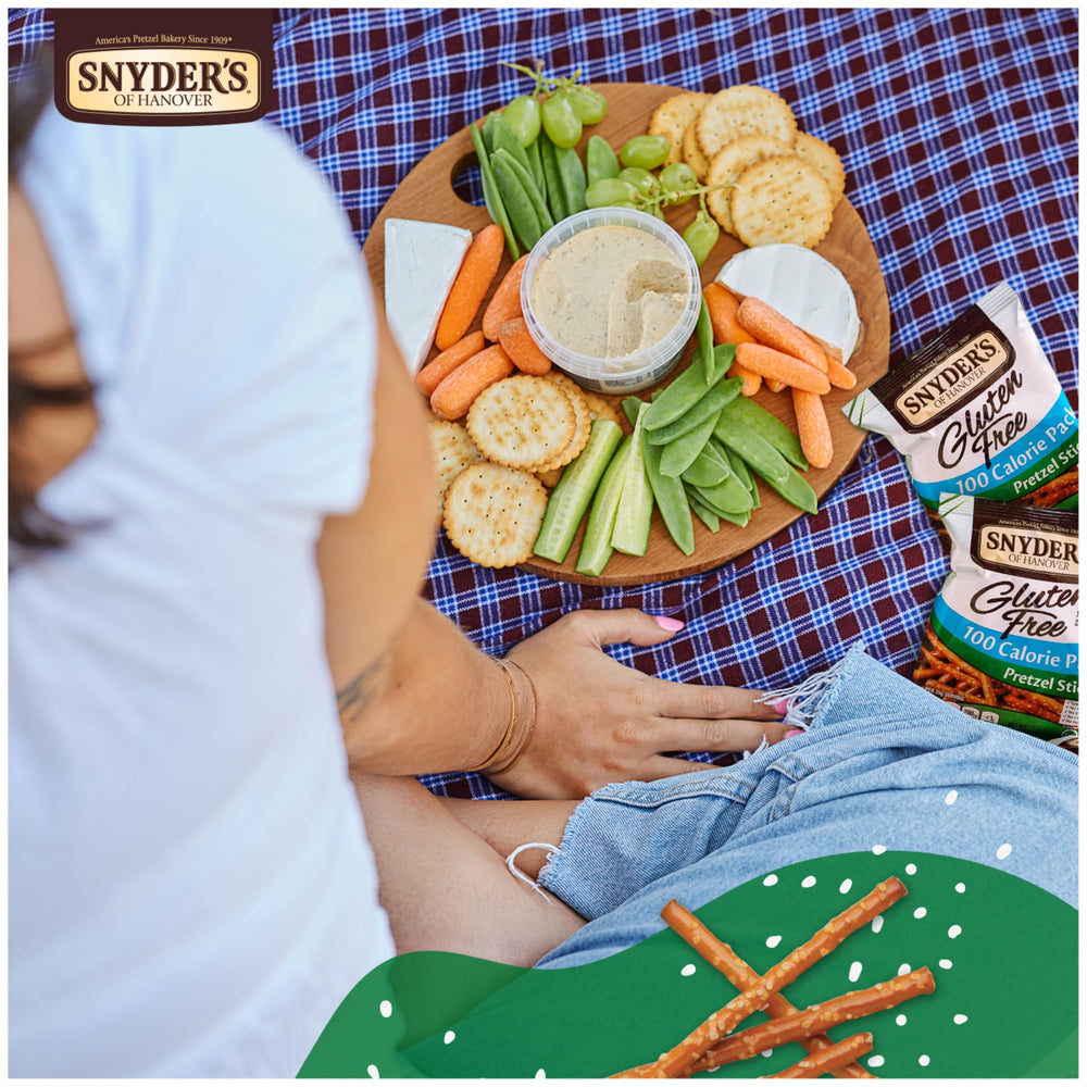 Dairy-free, egg-free Snyder's gluten-free pretzels suitable for various diets.