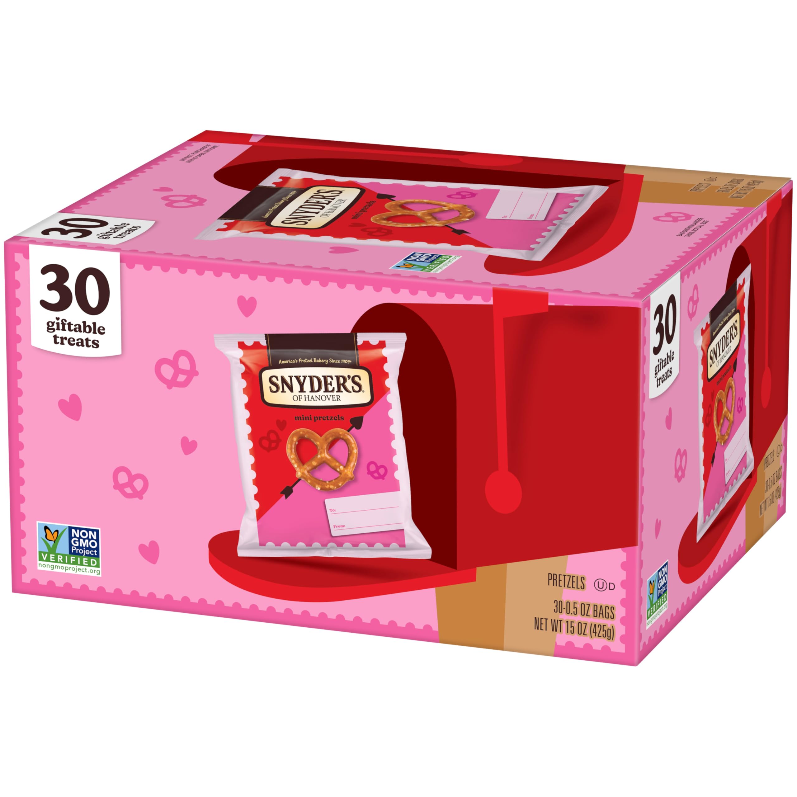 Valentine design detail on packaging enhances seasonal gifting appeal.