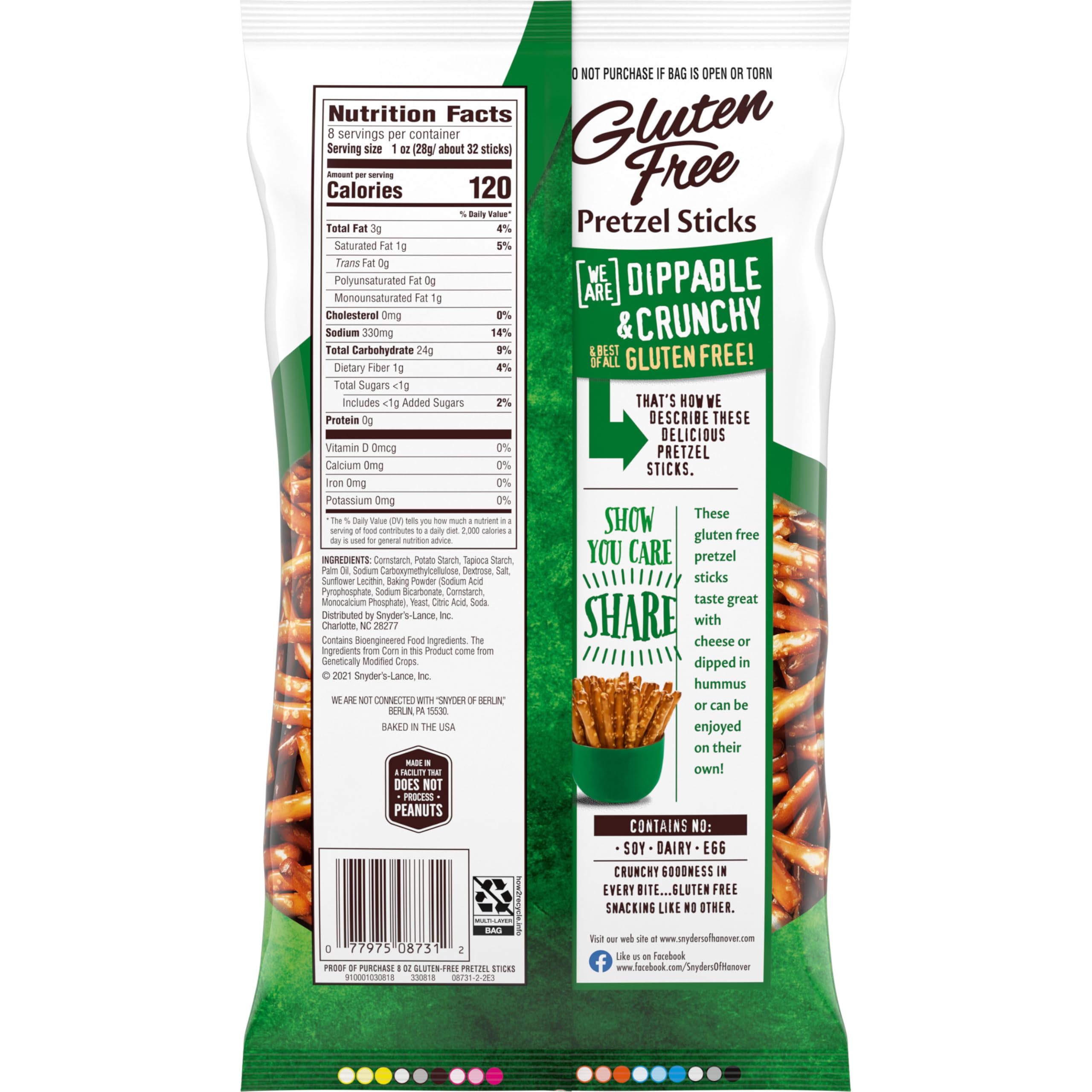 Snyder's glutenfree-pretzel-sticks with hummus for dipping.
