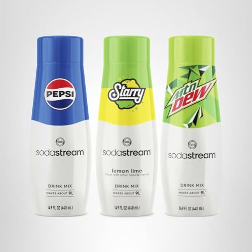 SodaStream at-home mix dispensing setup for convenient flavoring