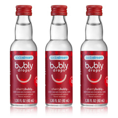 SodaStream bubly Drops Cherry bottle adds cherry flavor to home sparkling water.