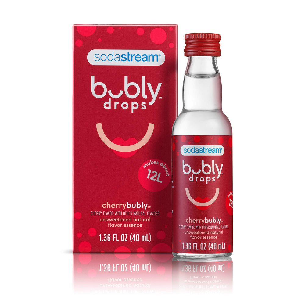 SodaStream bubly Drops Cherry 3-pack ready for kitchen use and flavoring.