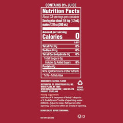 Sodastream Bubly Drops Mango label close-up showcases natural unsweetened flavor essence.