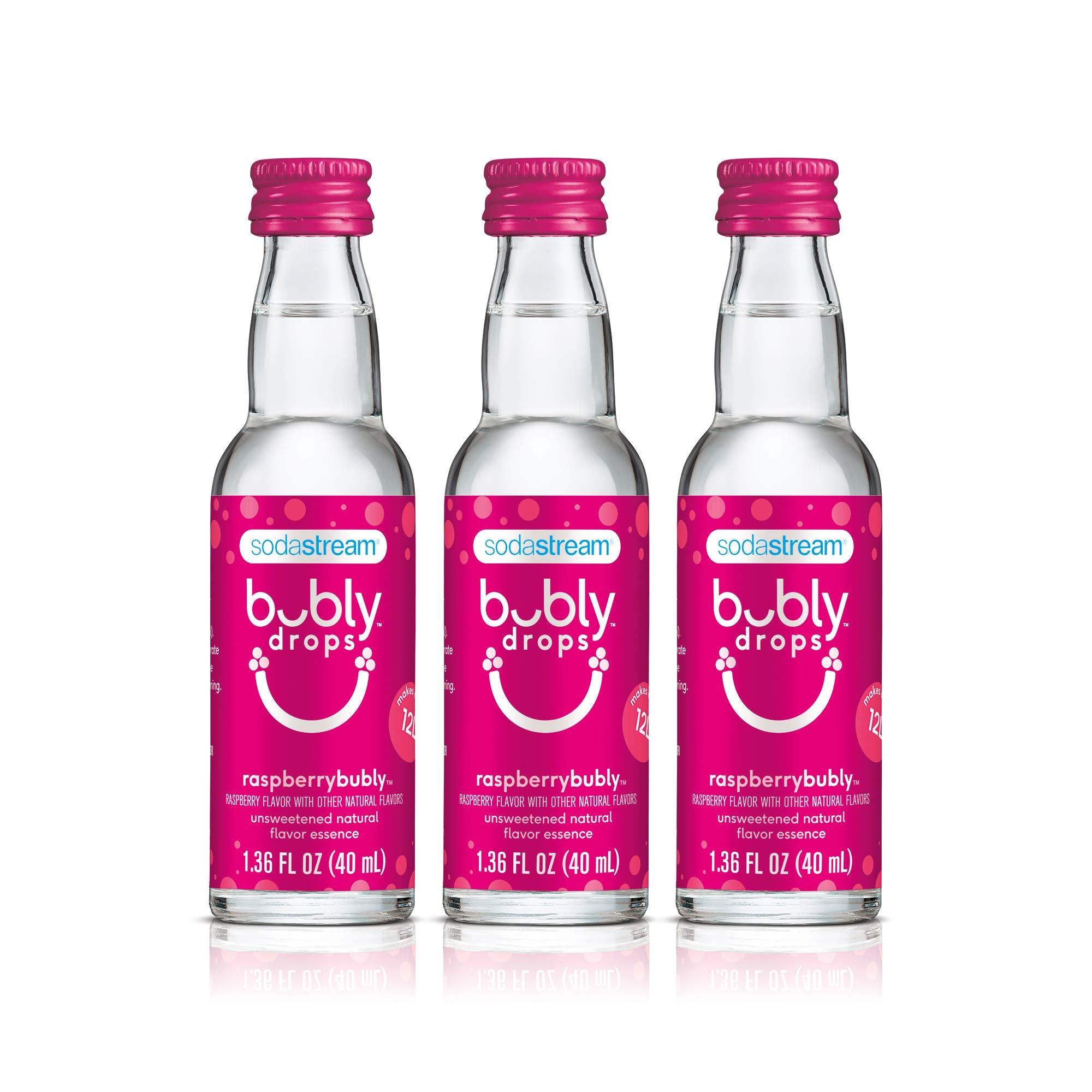 SodaStream Bubly Drops Raspberry Pack for easy at-home flavoring of sparkling water.
