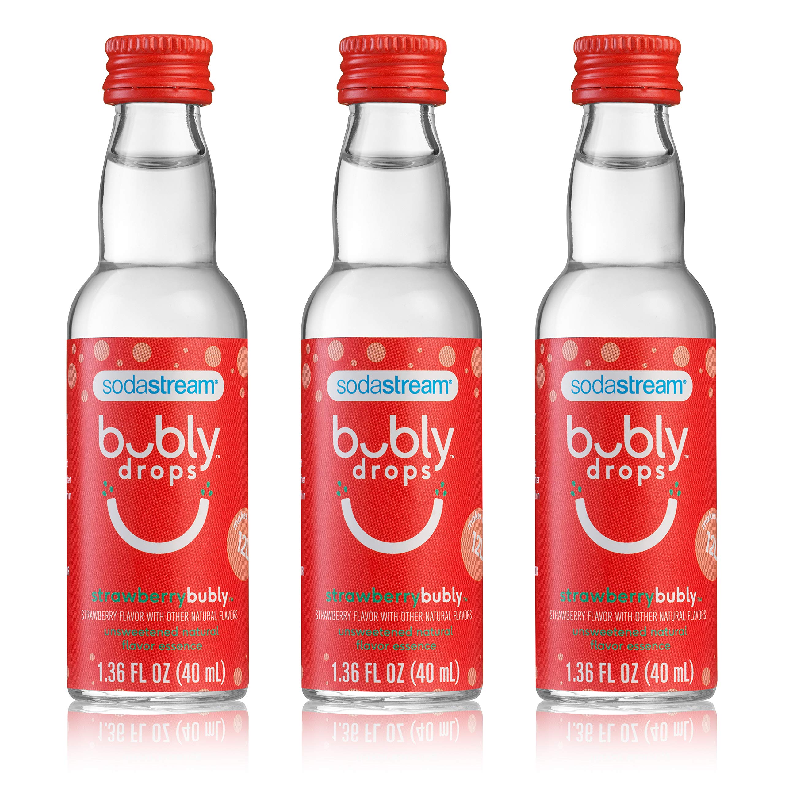 SodaStream bubly Drops strawberry bottle for unsweetened at-home flavoring of sparkling water
