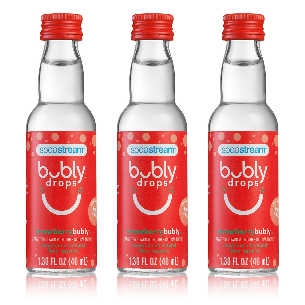 SodaStream bubly Drops strawberry bottle for unsweetened at-home flavoring of sparkling water