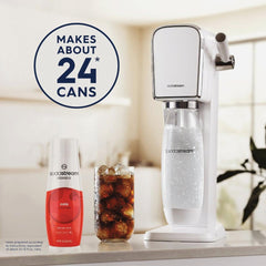 Sodastream Cola Syrup ingredients label close-up with no HFCS