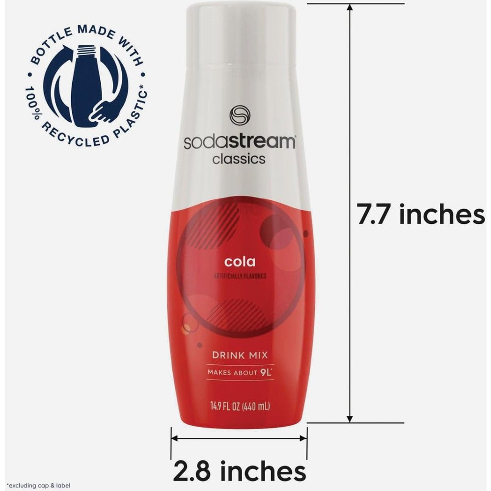 Sodastream Cola Syrup pour shows quick, customizable soda flavor