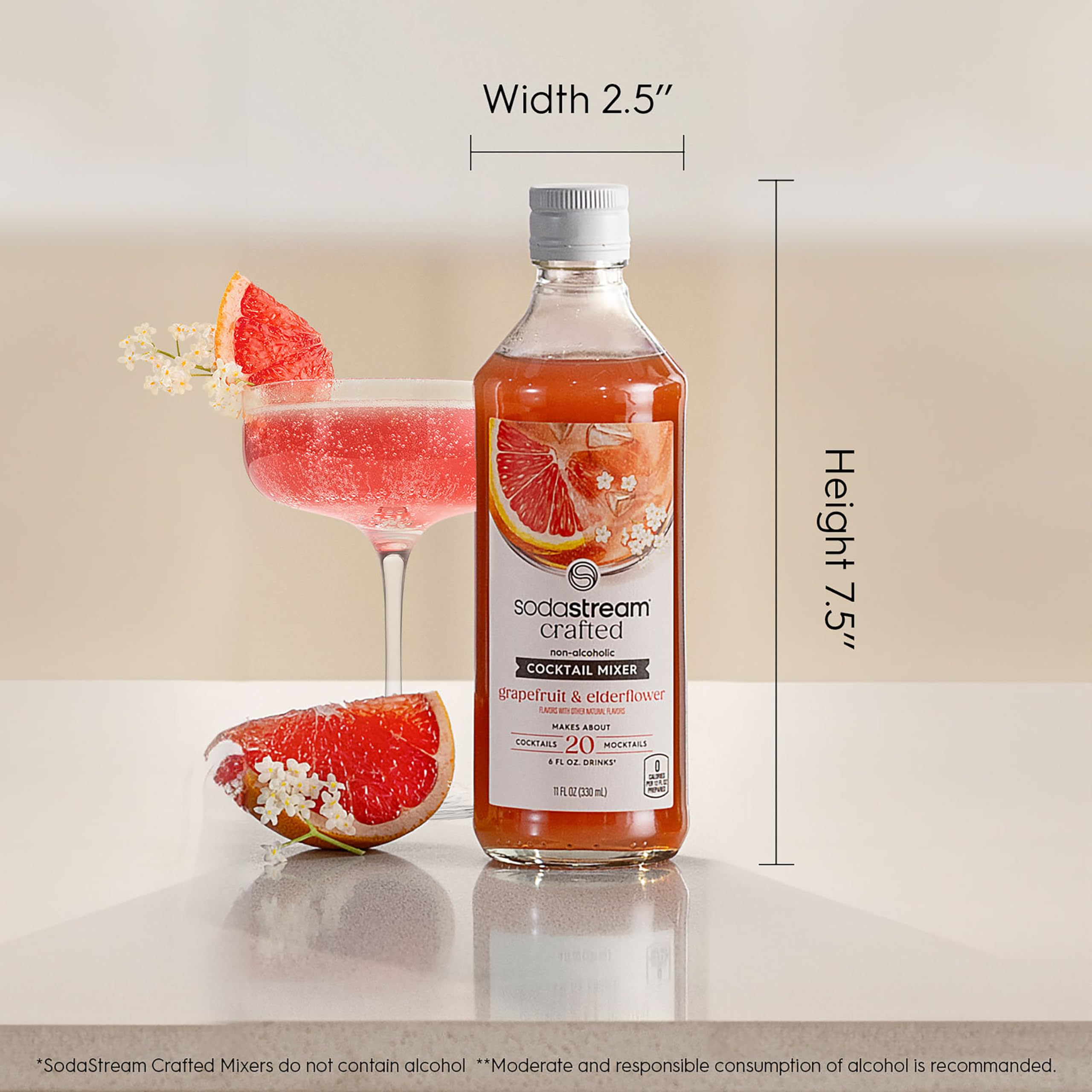 SodaStream Crafted Mixers sparkling bubbles in a glass highlight refreshment potential