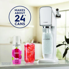 Sodastream Cranberry Raspberry Zero Calorie 4-pack front view for bulk home carbonation.