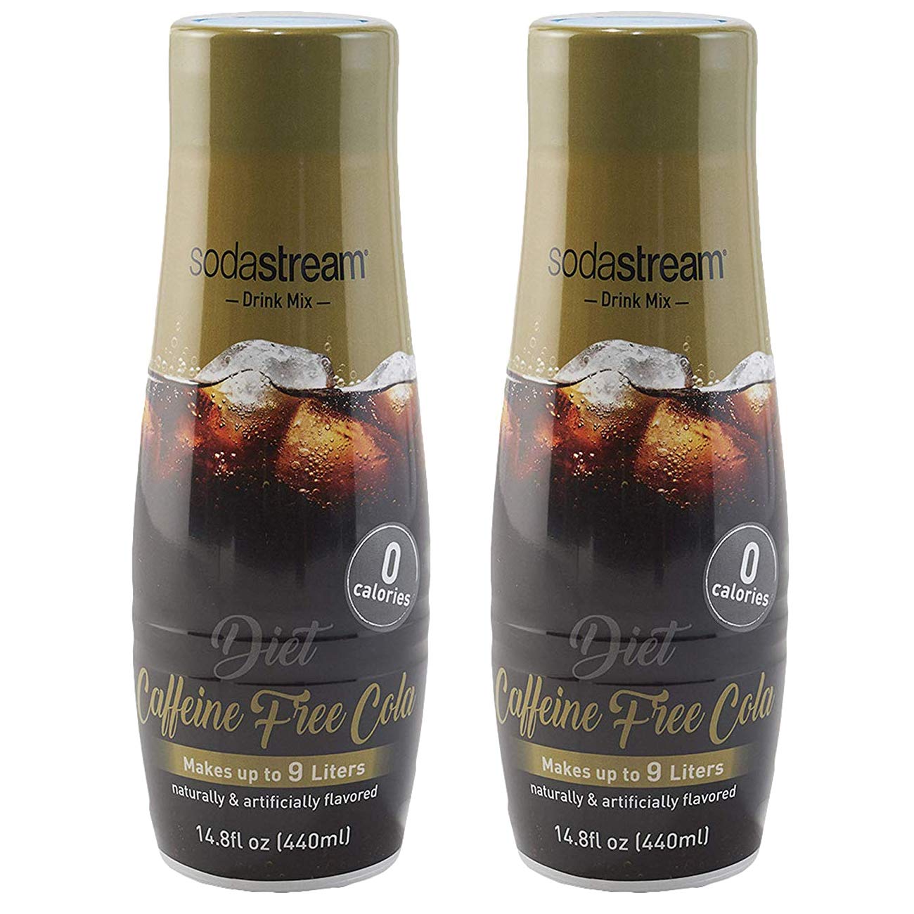 SodaStream Diet Caffeine Free Cola bottle pour with zero-calorie flavor at home