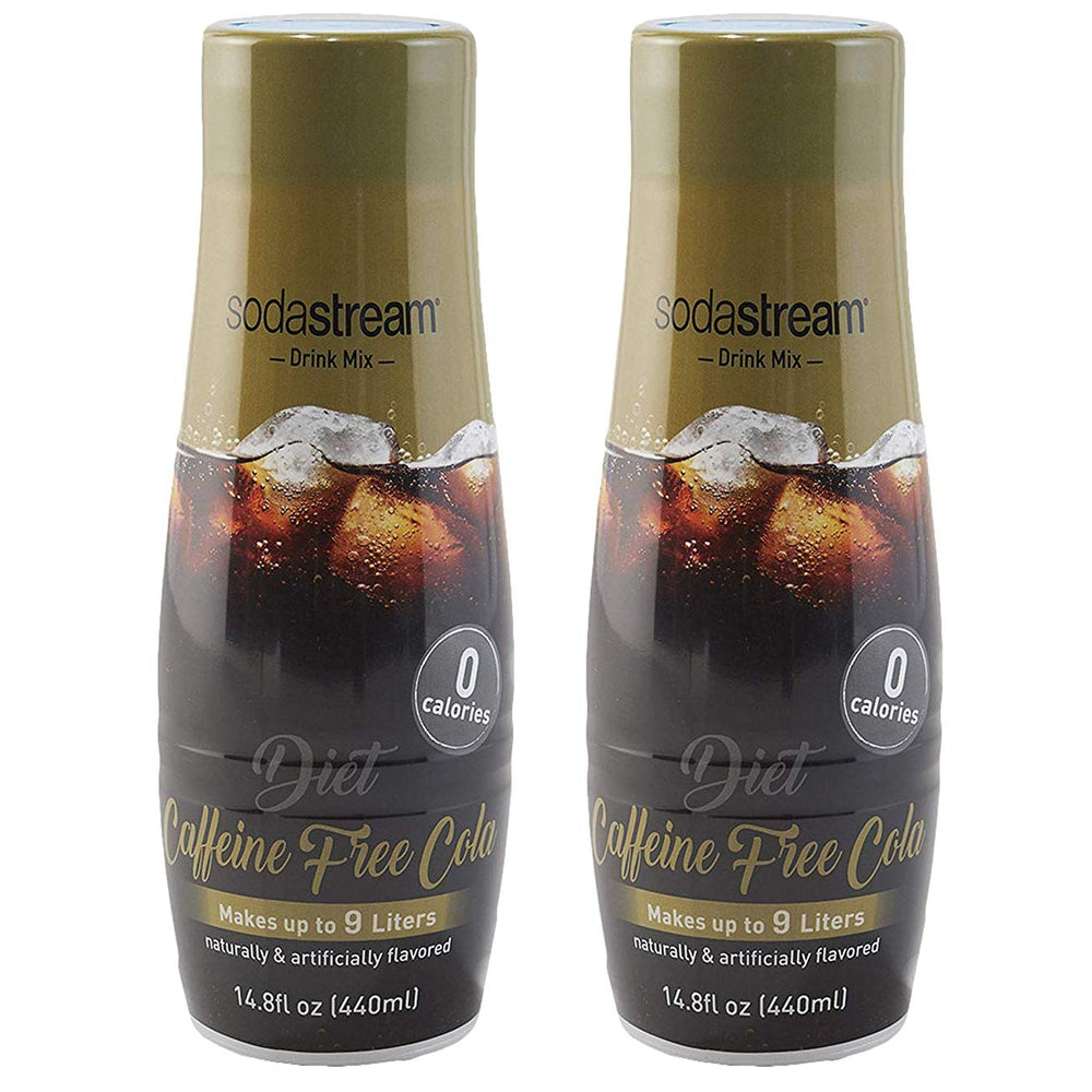 SodaStream Diet Caffeine Free Cola bottle pour with zero-calorie flavor at home