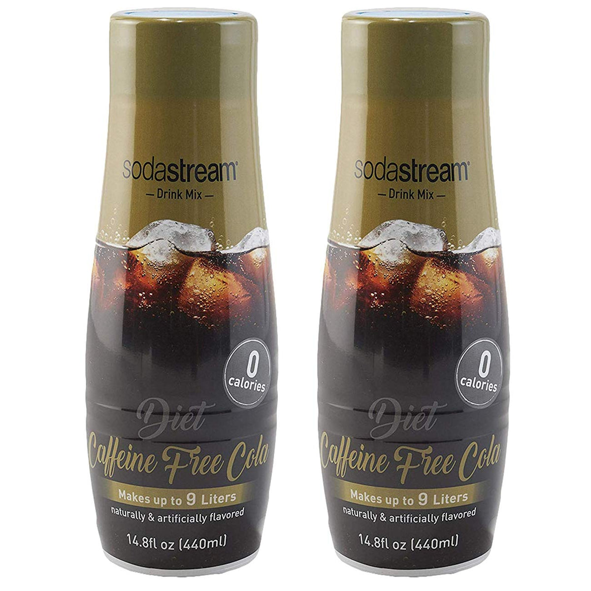 SodaStream Diet Caffeine Free Cola bottle pour with zero-calorie flavor at home