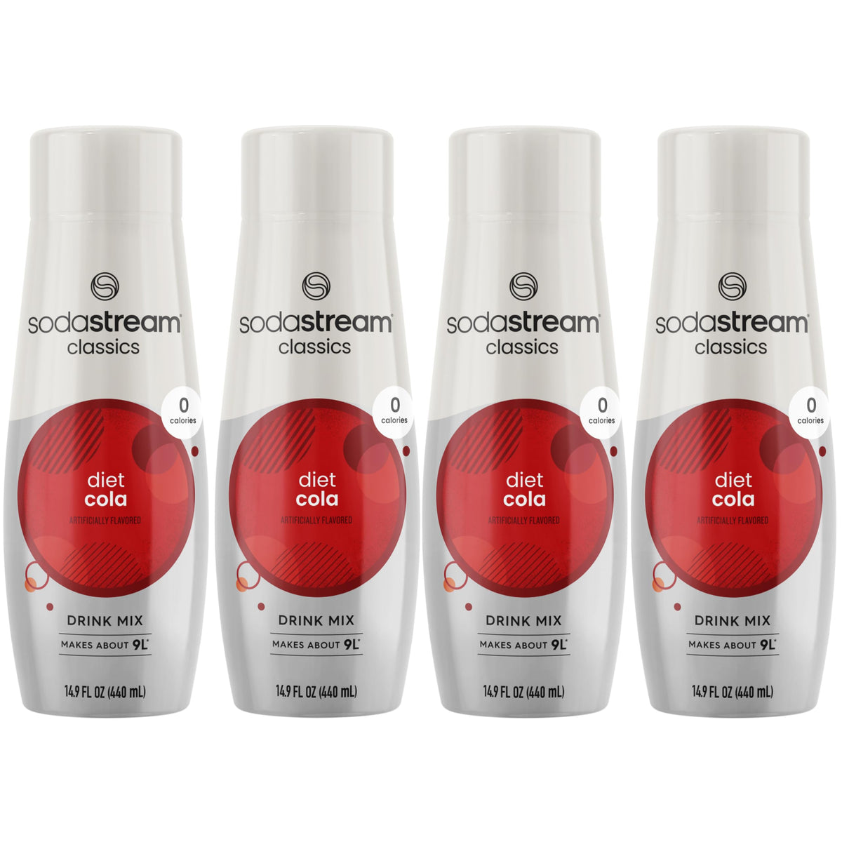 Sodastream Diet Cola packaging may vary; four-pack ready for home use.