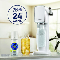 SodaStream Diet Energy pours into glass showing easy home carbonation