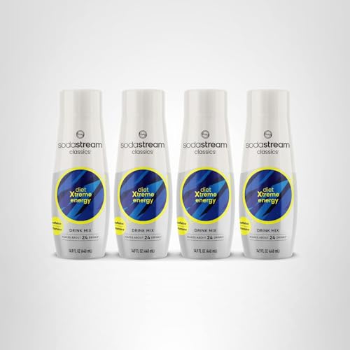 SodaStream Diet Energy serving glass prepared with personalized, low-sugar drinks