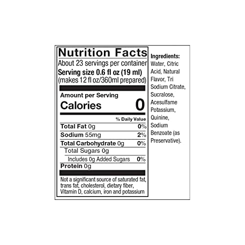 SodaStream Diet Tonic 440ml bottle label highlights sugar-free option