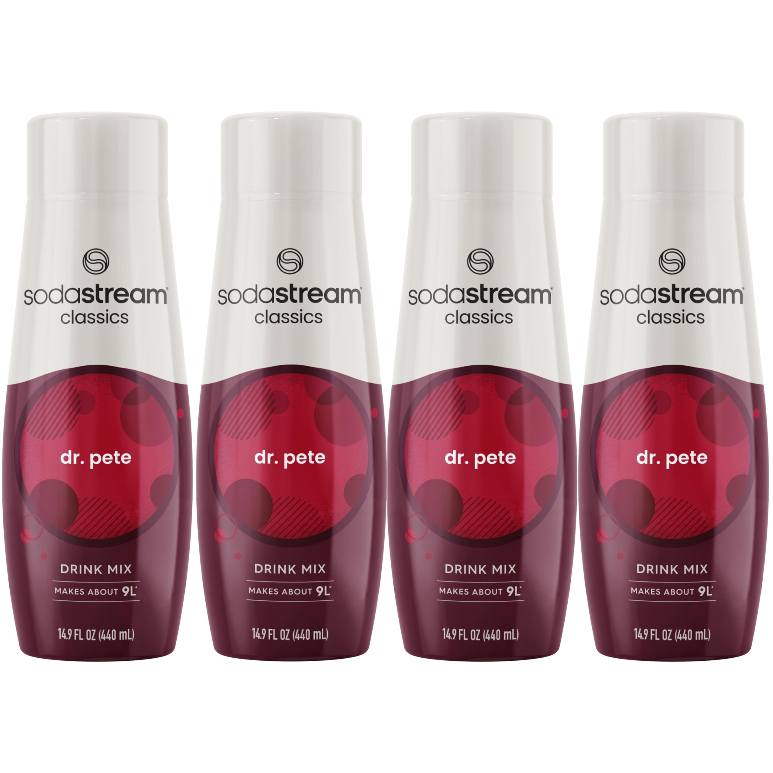 SodaStream Dr Pete 4-pack bottle front view for easy home carbonation.