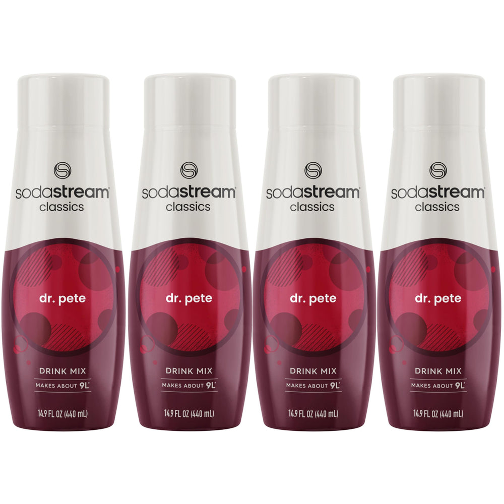 SodaStream Dr Pete 4-pack bottle front view for easy home carbonation.