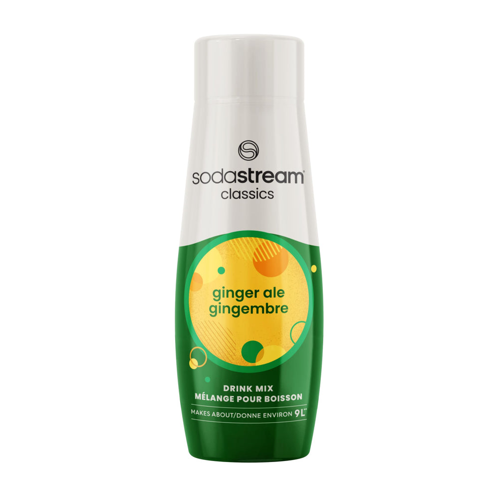 Sodastream Ginger Ale syrup bottle for easy home carbonation and lower-sugar drinks.