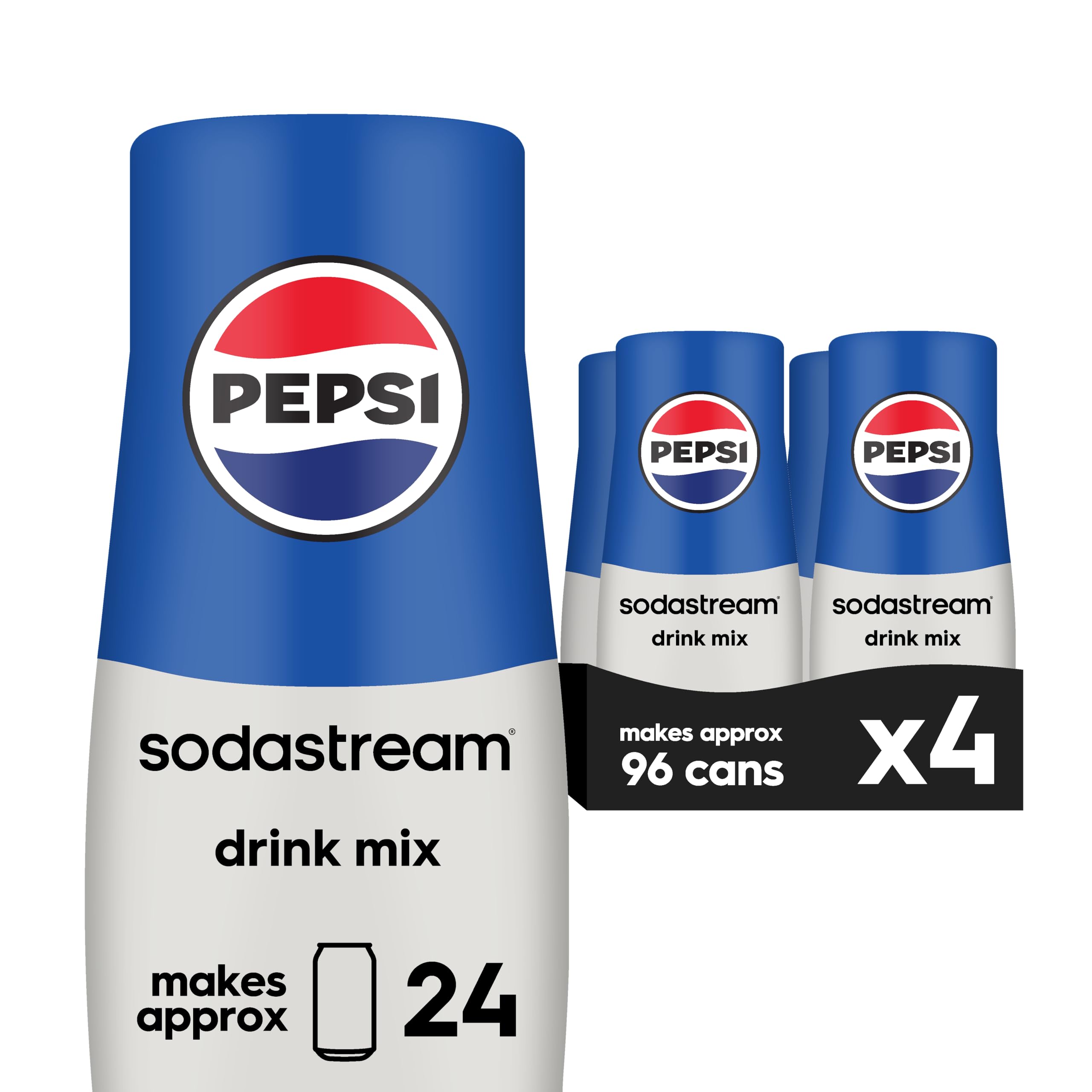 SodaStream Pepsi mix pack of four bottles for home cola customization