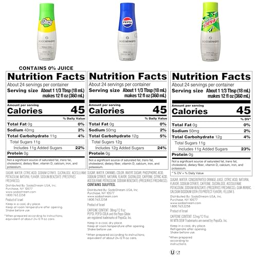 SodaStream Pepsi regular drink mix bottle ready for easy at-home mixing