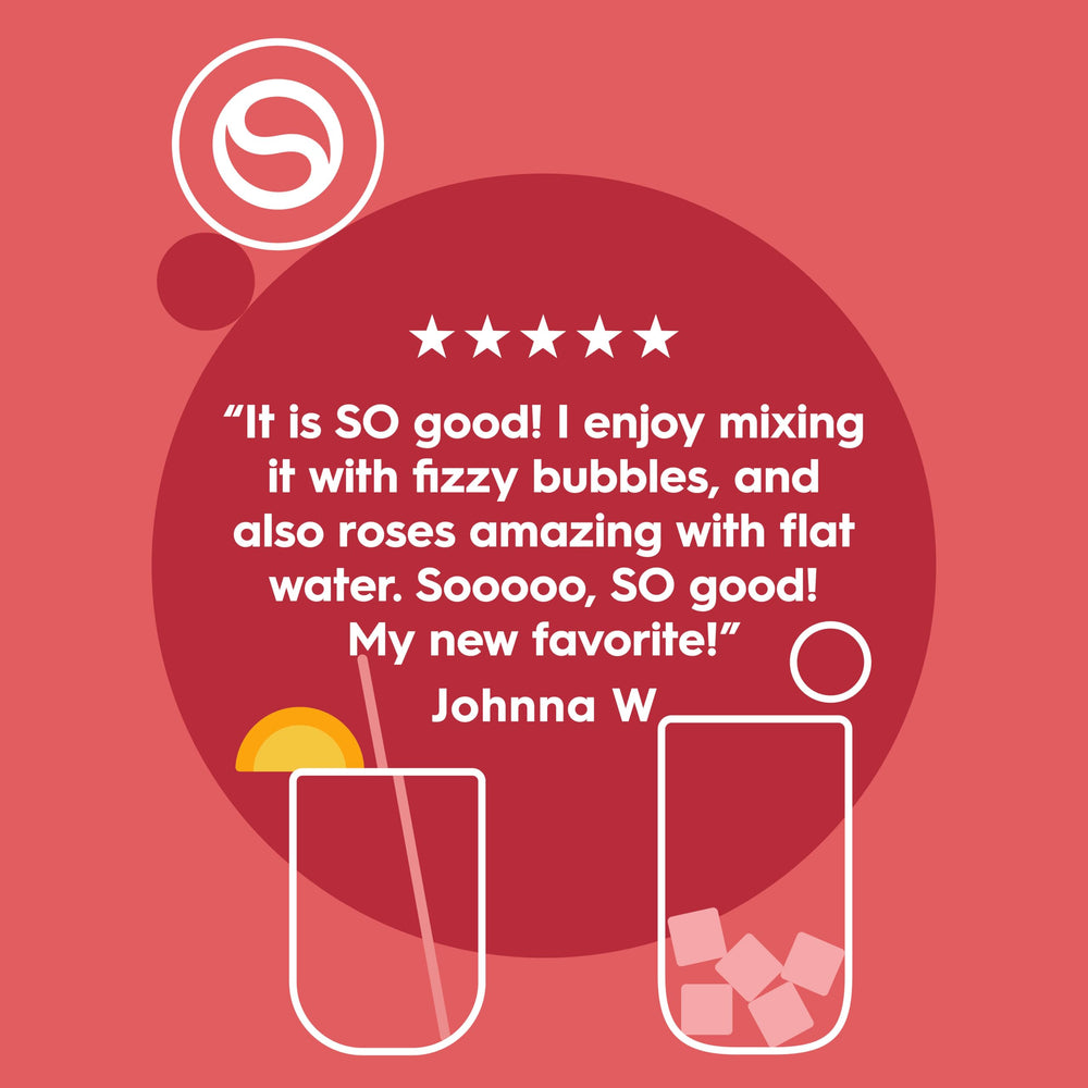 Sodastream Pink Grapefruit Zero Calorie slice on rim, suggesting fresh garnish.