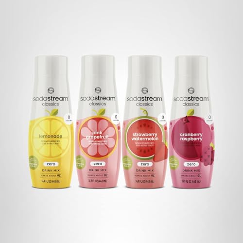 Sodastream flavor bottles with vitamins label suggesting daily sparkle