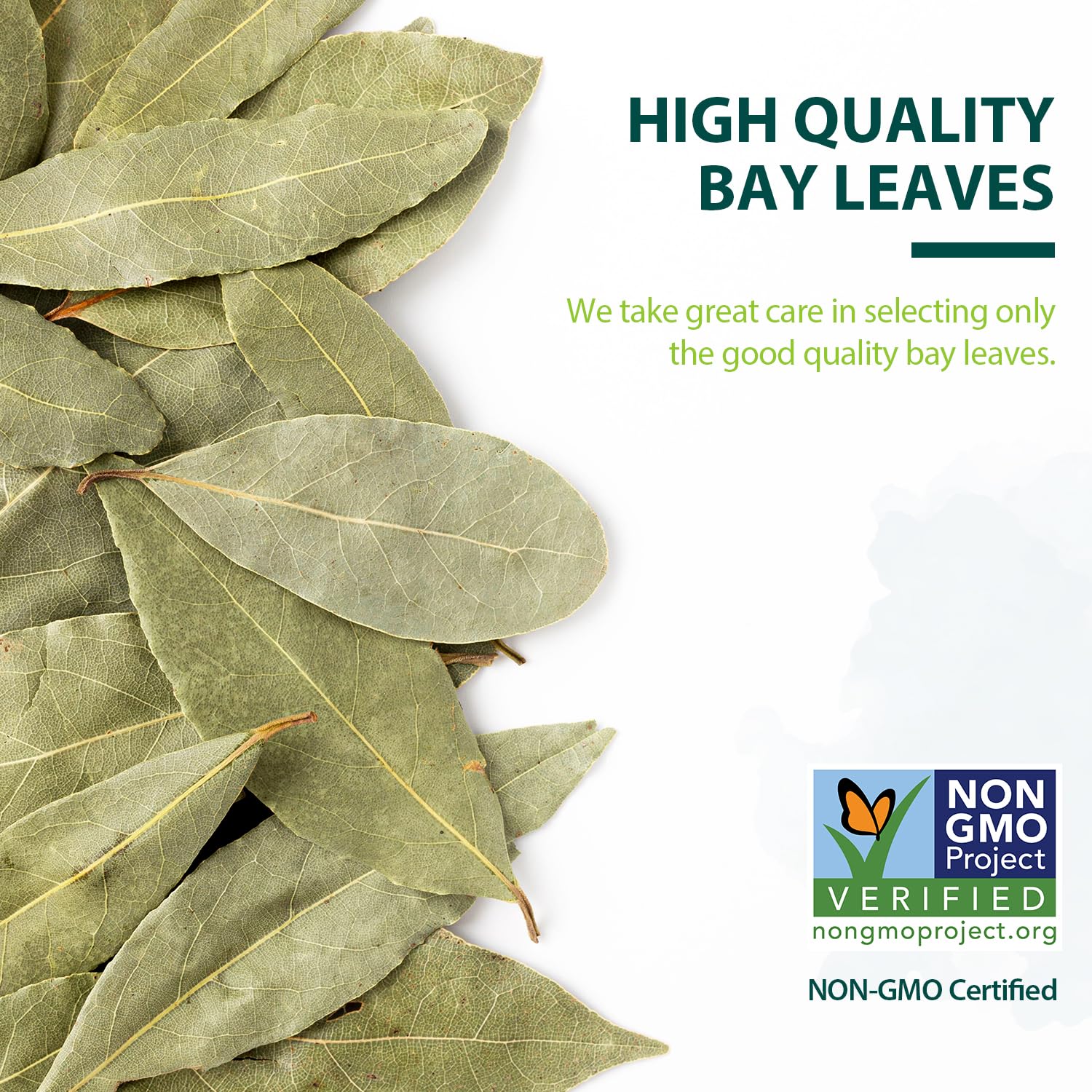 Soeos Bay Leaves close-up showing texture and aroma.