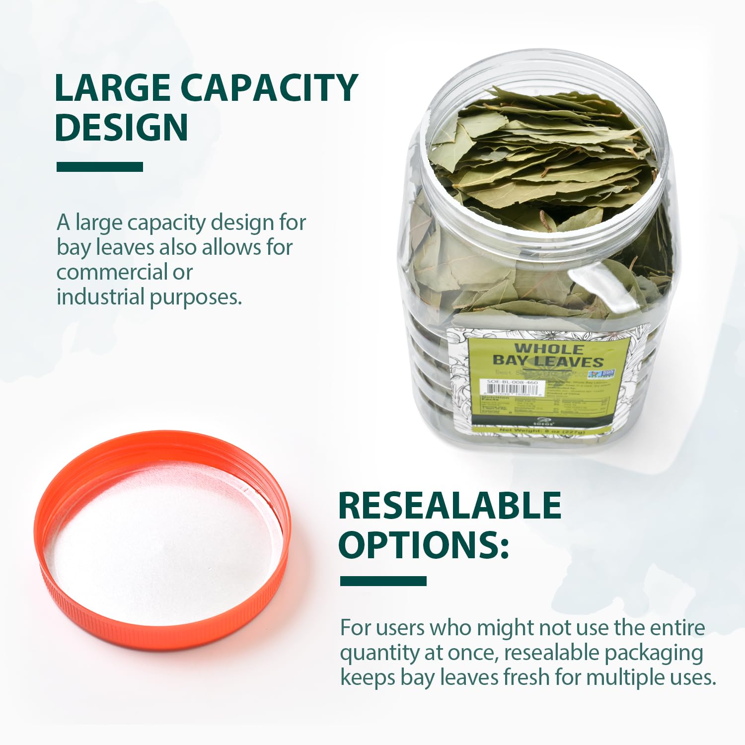 Soeos Bay Leaves on the kitchen counter for planning flavorful meals.