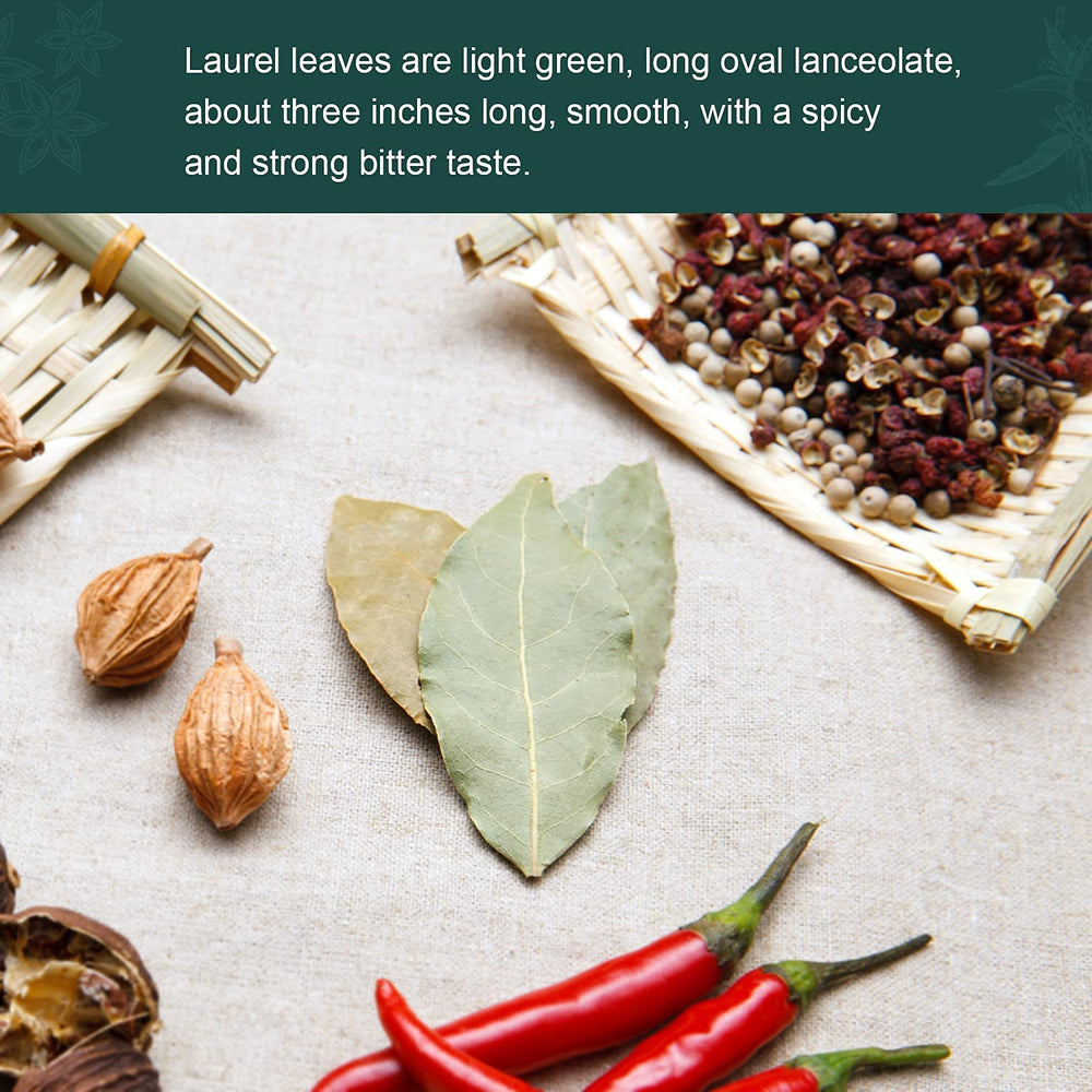 Soeos Bay Leaves Non-GMO verified label on packaging