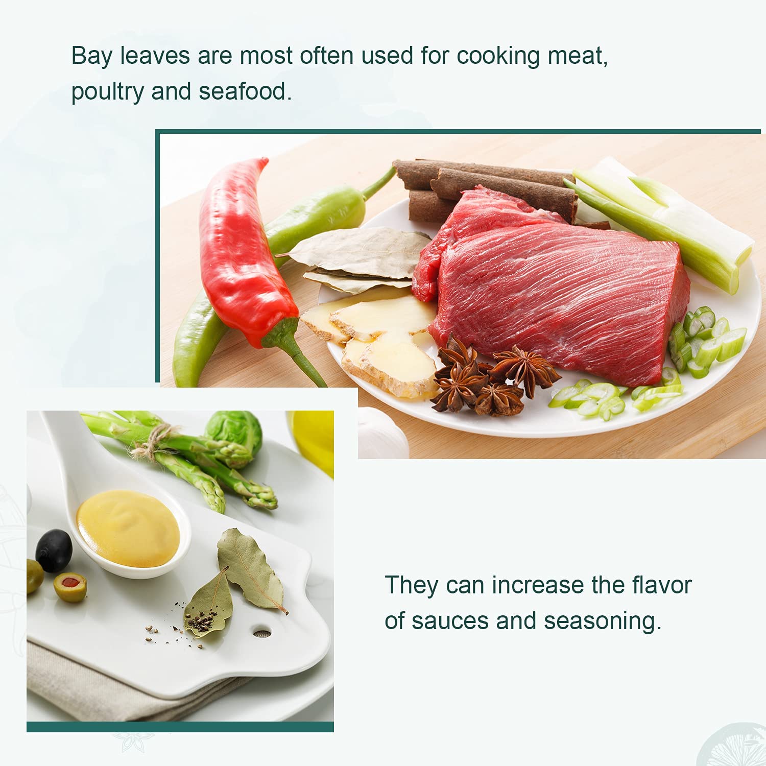 Soeos Bay Leaves used in soups and curries for subtle herbal notes