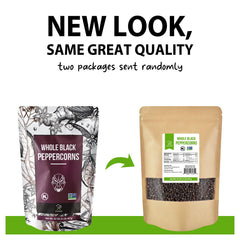 Soeos black peppercorns grinder-refill scene for easy kitchen use.