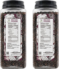 Soeos black peppercorns whole peppercorns for grind-at-table convenience.