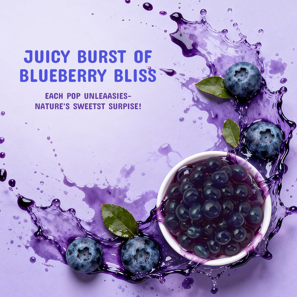 Soeos Blueberry Popping Boba in a cup, ideal dessert topping
