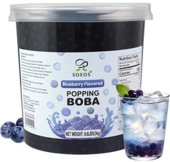 Soeos Blueberry Popping Boba packaging ready for home use.