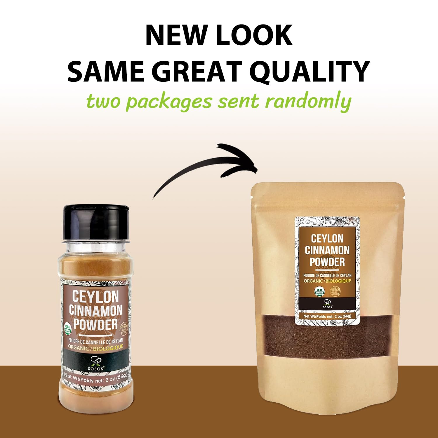 Soeos ceylon cinnamon powder scoop shows versatile usage in desserts and savory sauces