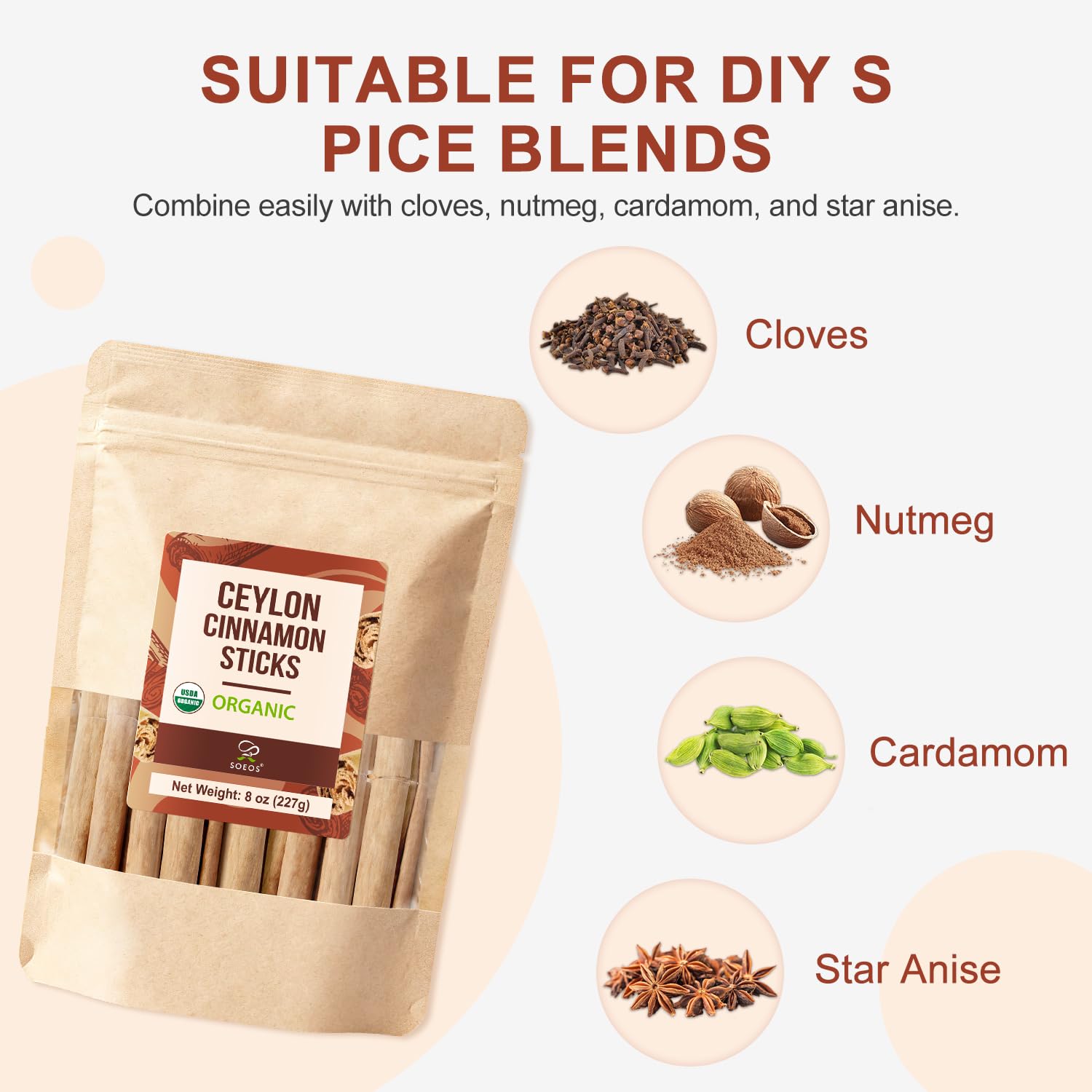 Slow simmer with Soeos sticks yields rich cinnamon depth