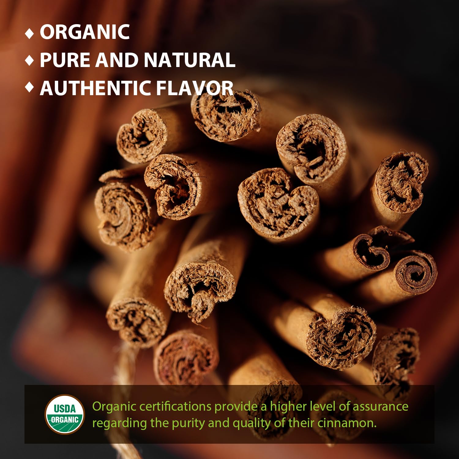 Soeos cinnamon sticks infuse coffee with warm, bright aroma.