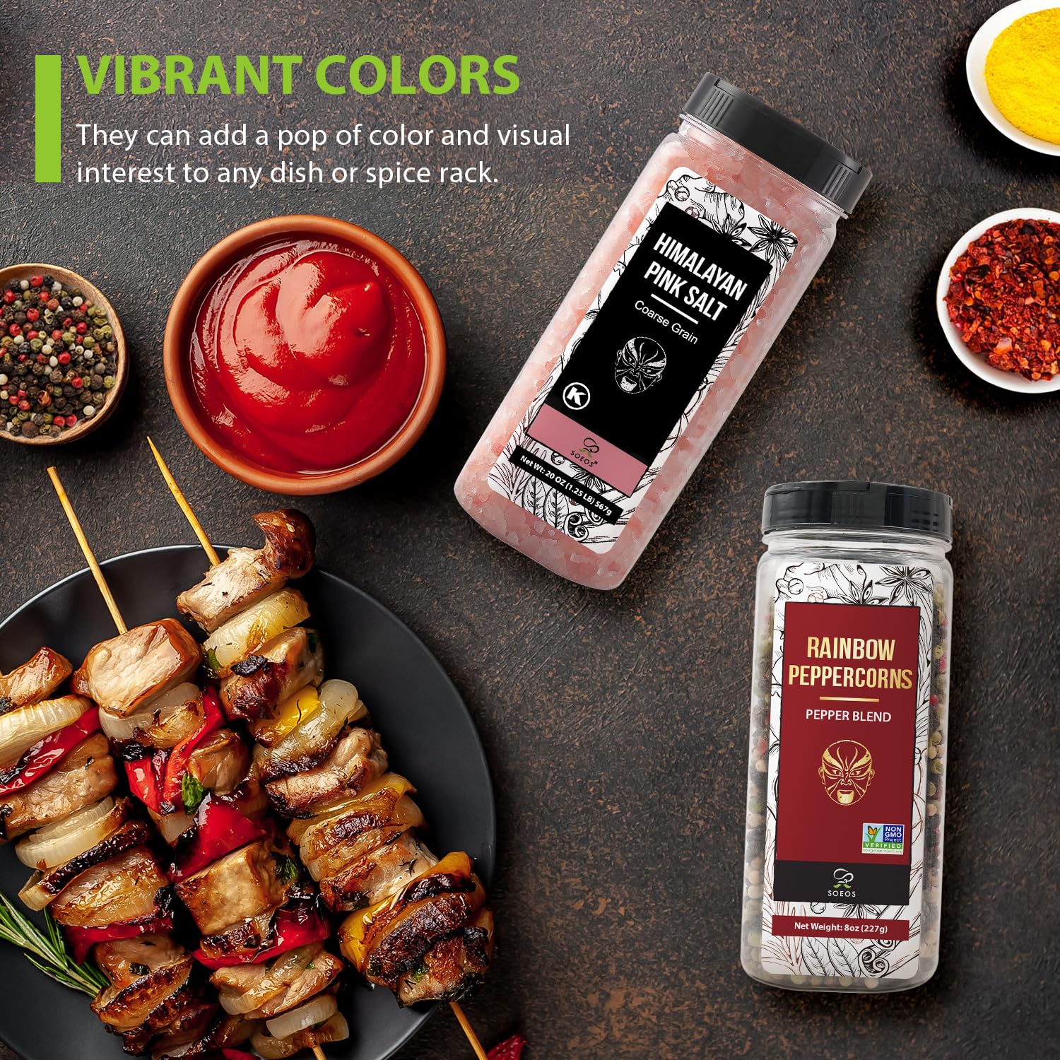 Soeos clear bottle design keeps freshness visible during kitchen prep.