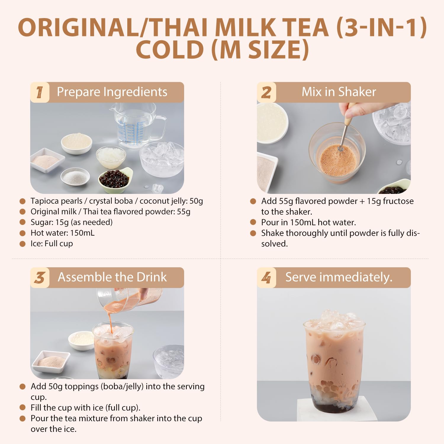 Soeos Cold-brew Milk Tea image showing refreshing iced beverage
