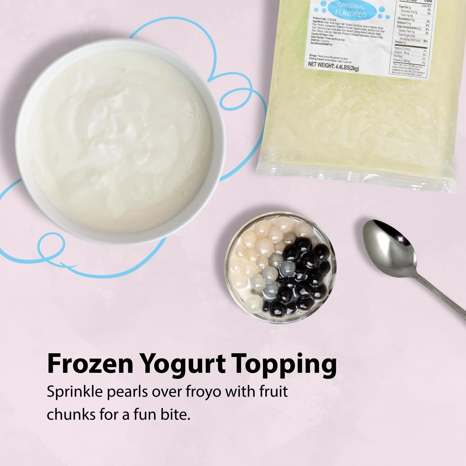 Soeos crystal boba with yogurt bowl for a chewy, crunchy contrast.