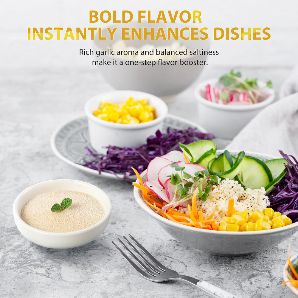Soeos Garlic Salt on vegetables for richer, well-rounded flavor.