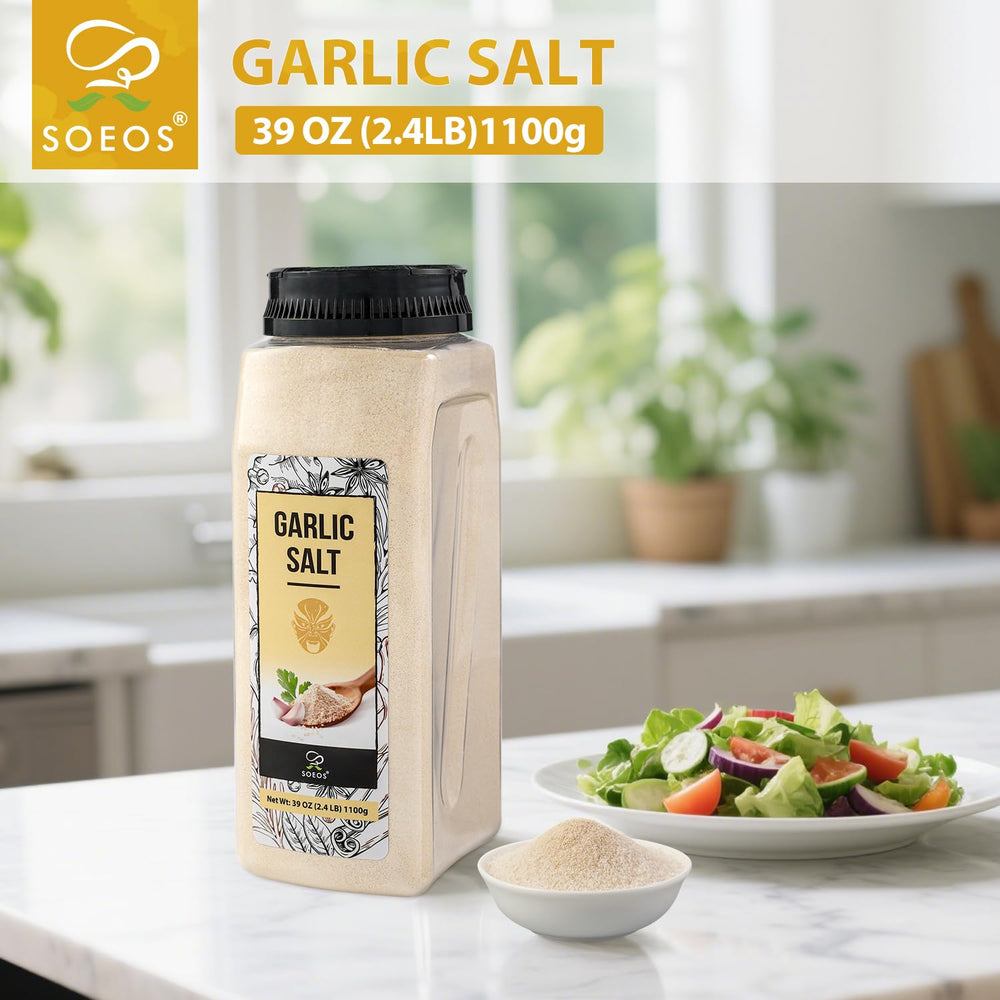 Soeos Garlic Salt enhances aroma and depth in a comforting soup.