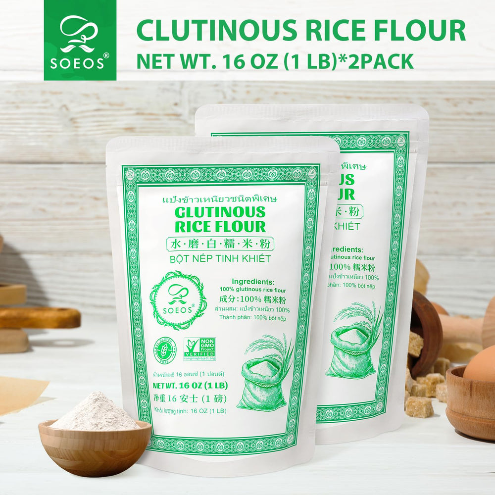 Soeos flour offers a neutral flavor that blends into sweet and savory dishes.