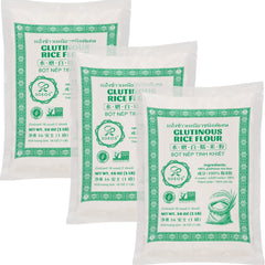 Soeos glutinous rice flour package, 48 oz, ideal for versatile baking
