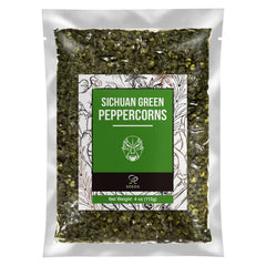 Soeos green peppercorns bottle pour for vibrant aroma and crisp flavor.